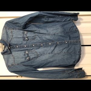 Denim button down